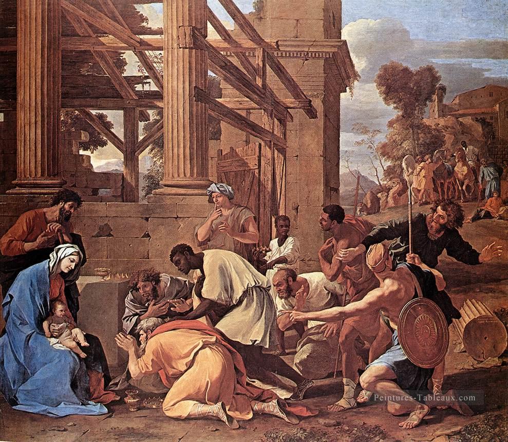Adoration du Magi classique peintre Nicolas Poussin Peintures à l'huile